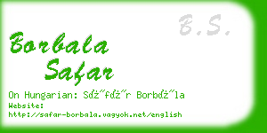 borbala safar business card